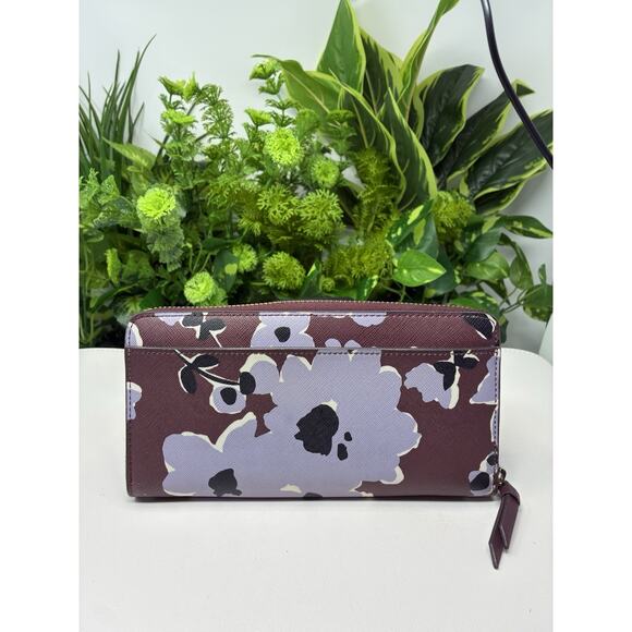 Kate Spade Cameron Floral Zip Around Wallet Blue Multi Floral clutch - Picture 2 of 4